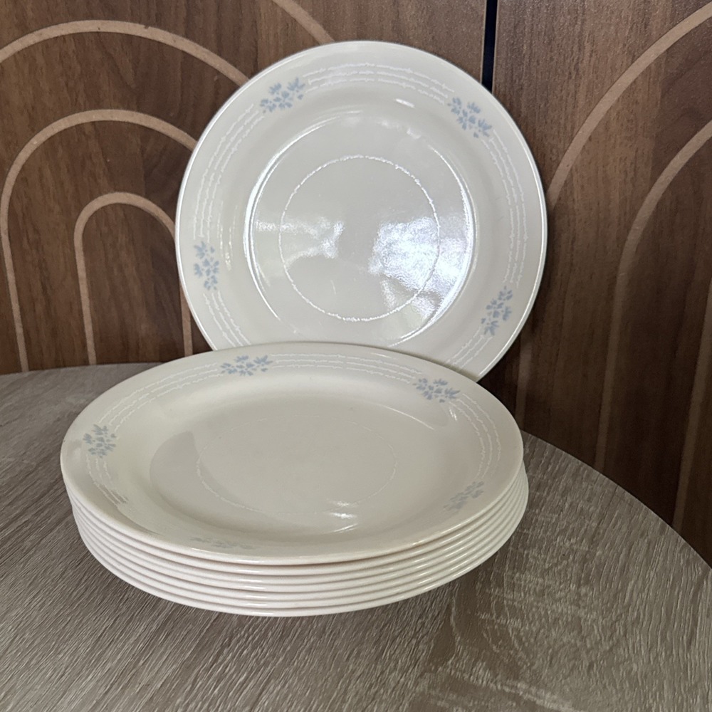 Corning Corelle Dishes LACE BOUQUET Set of 8 SALAD /DESSERT PLATES 7.25"